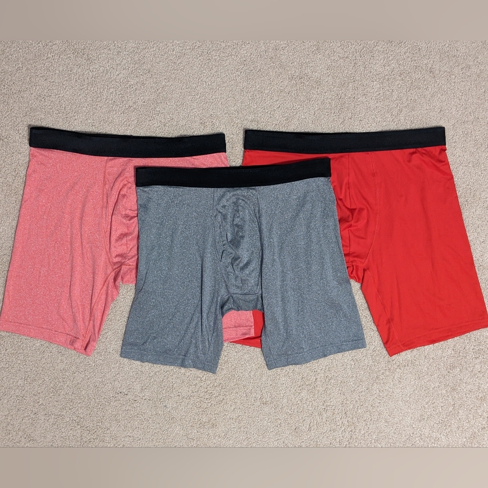 NWOT Men's 3pk Athletic Works Boxer Briefs Sz XL
